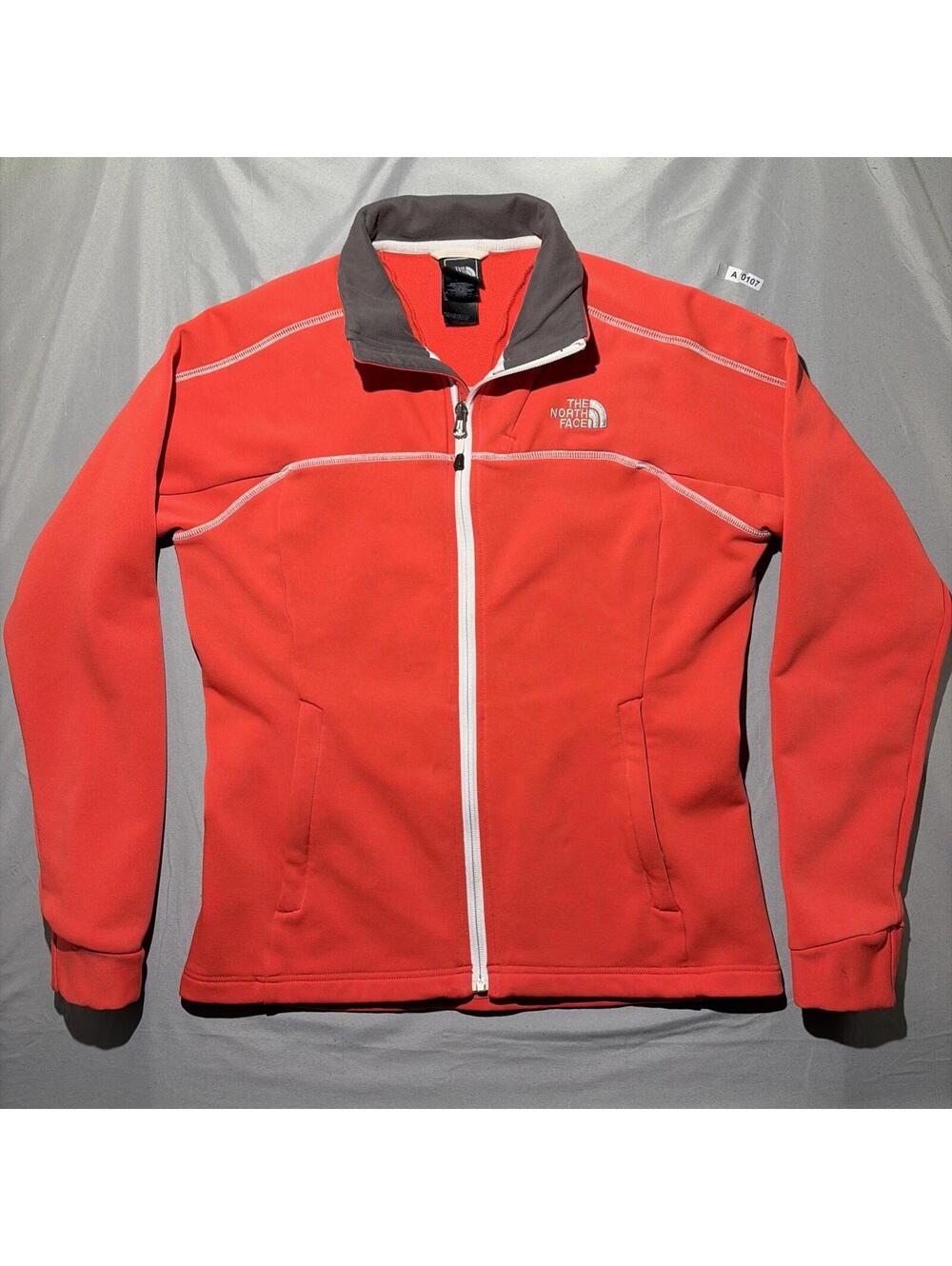 The North Face Canyonland Womens M Full Zip Jacket Coat Diagonal Zipper Red